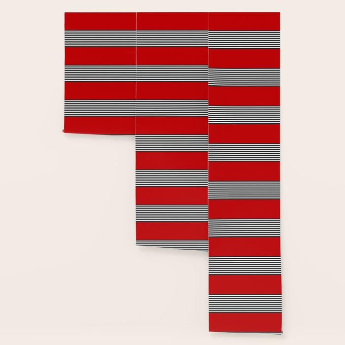 Half Striped Gray - Solid Red Wallpaper Gallery Image 3