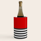Half Striped Gray - Solid Red Wine Chiller Gallery Image 2