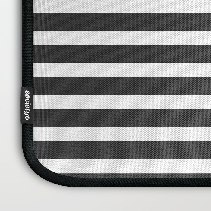 Half Striped Gray - Solid Red Laptop Sleeve Gallery Image 3