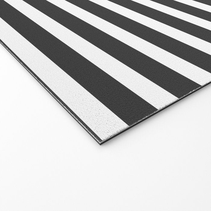 Half Striped Gray - Solid Red Welcome Mat Gallery Image 2