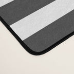 Half Striped Gray - Solid Red Desk Mat Gallery Image 4