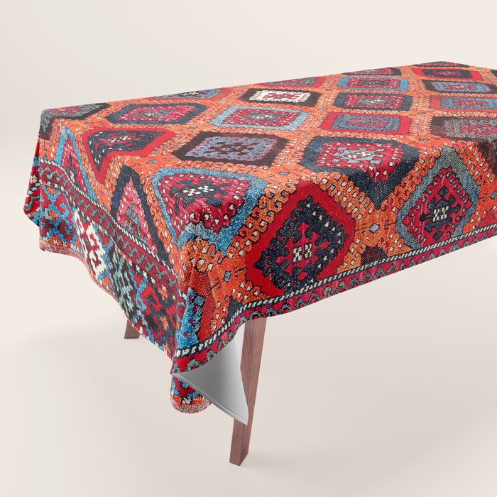 Sarkisla Sivas Kurdish Anatolian Rug Tablecloth Gallery Image 1