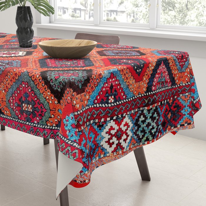 Sarkisla Sivas Kurdish Anatolian Rug Tablecloth Gallery Image 3