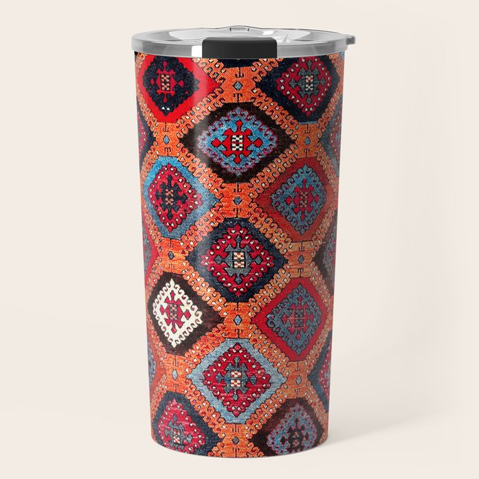 Sarkisla Sivas Kurdish Anatolian Rug Travel Mug Gallery Image 1