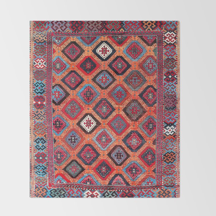 Sarkisla Sivas Kurdish Anatolian Rug Throw Blanket Gallery Image 2