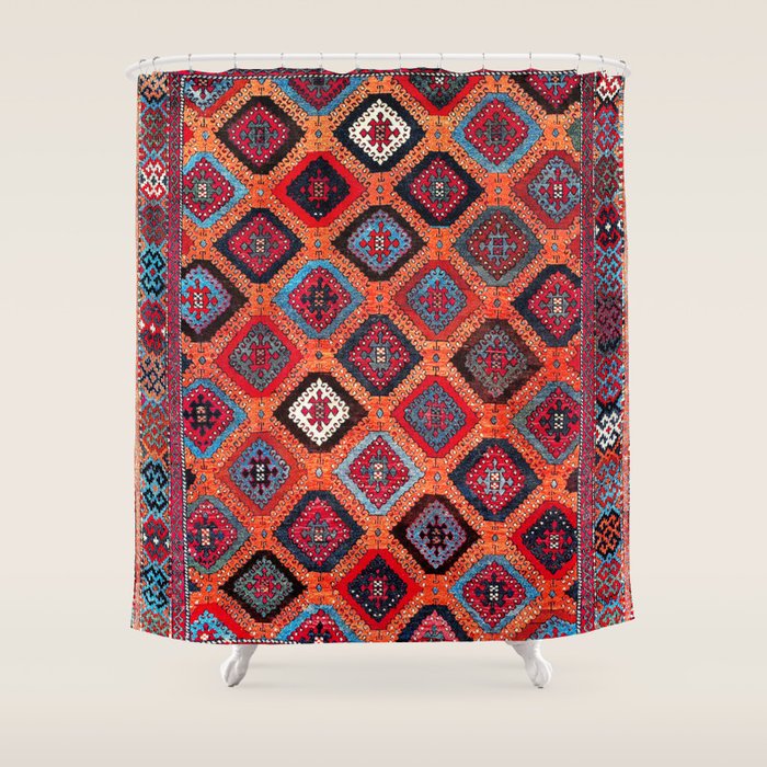 Sarkisla Sivas Kurdish Anatolian Rug Shower Curtain Gallery Image 1