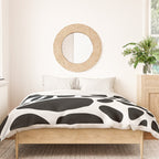 Abstract black and white flower nature art pattern Duvet Cover Gallery Image 3