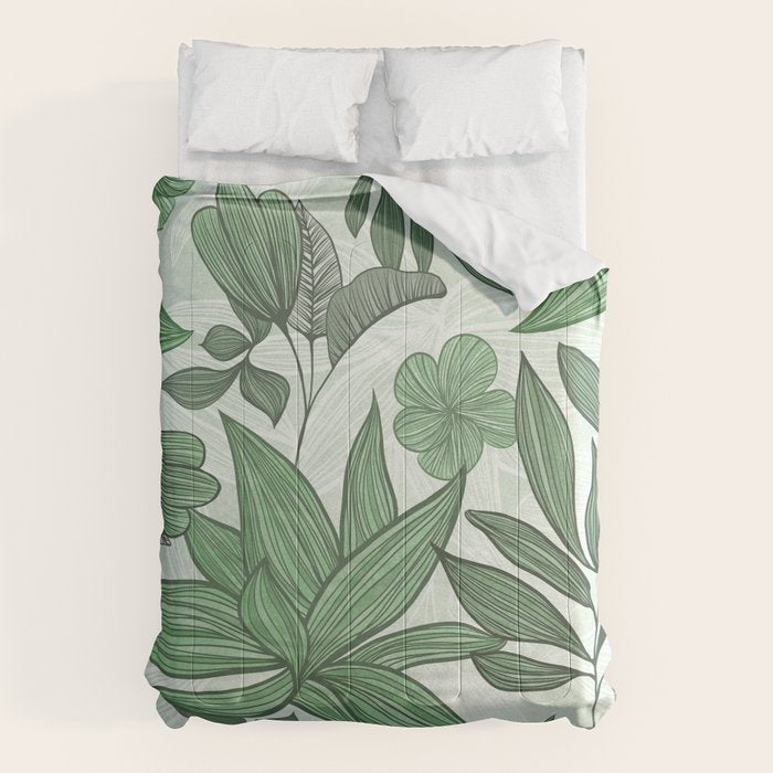 Southern Greenery Botanical Comforter Gallery Image 6