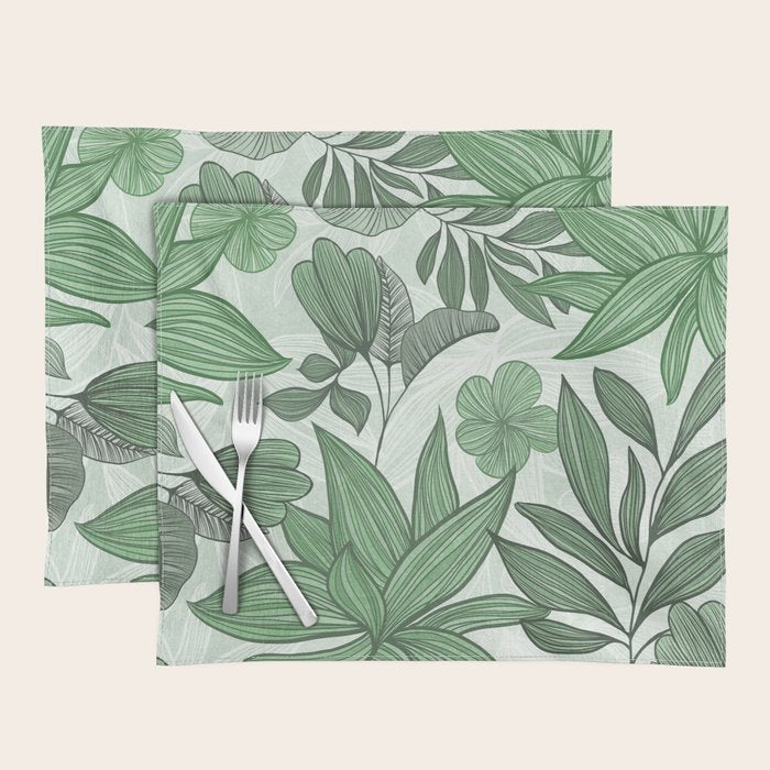 Southern Greenery Botanical Placemat Gallery Image 1
