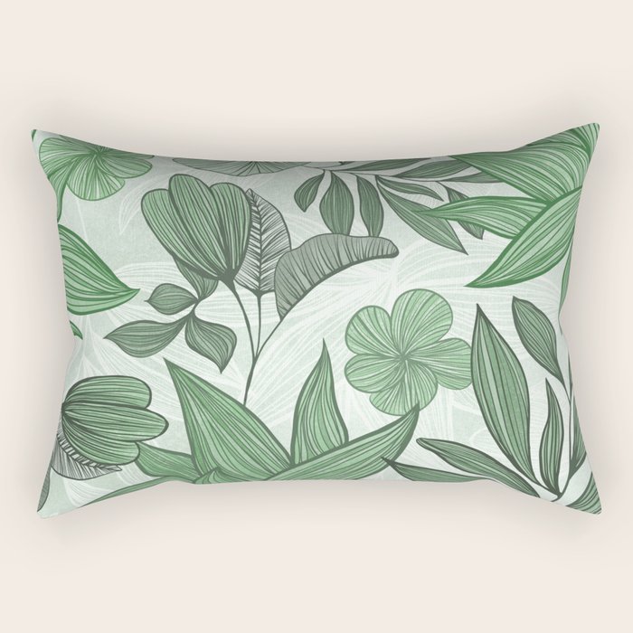 Southern Greenery Botanical Rectangular Pillow Gallery Image 1