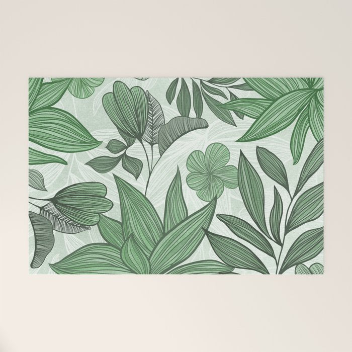 Southern Greenery Botanical Welcome Mat Gallery Image 1