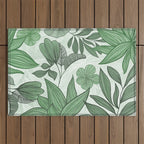 Southern Greenery Botanical Outdoor Rug Gallery Image 1