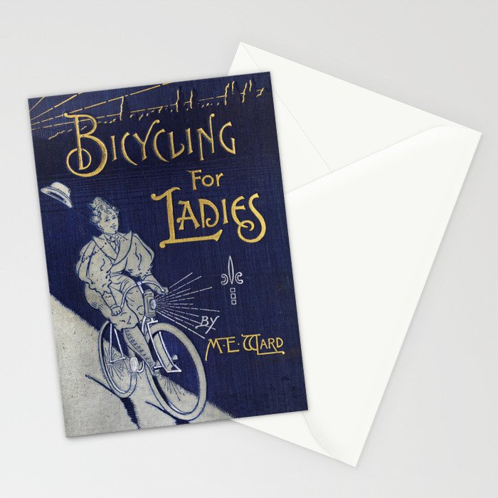 Cover of "Bicycling for Ladies" by Maria E. Ward, 1896 Stationery Card Gallery Image 2
