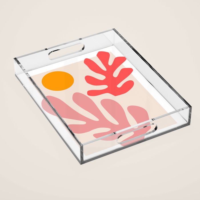 Henri Matisse - Leaves - Blush Acrylic Tray Gallery Image 1