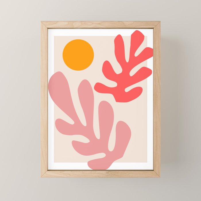 Henri Matisse - Leaves - Blush Mini Art Print Gallery Image 1