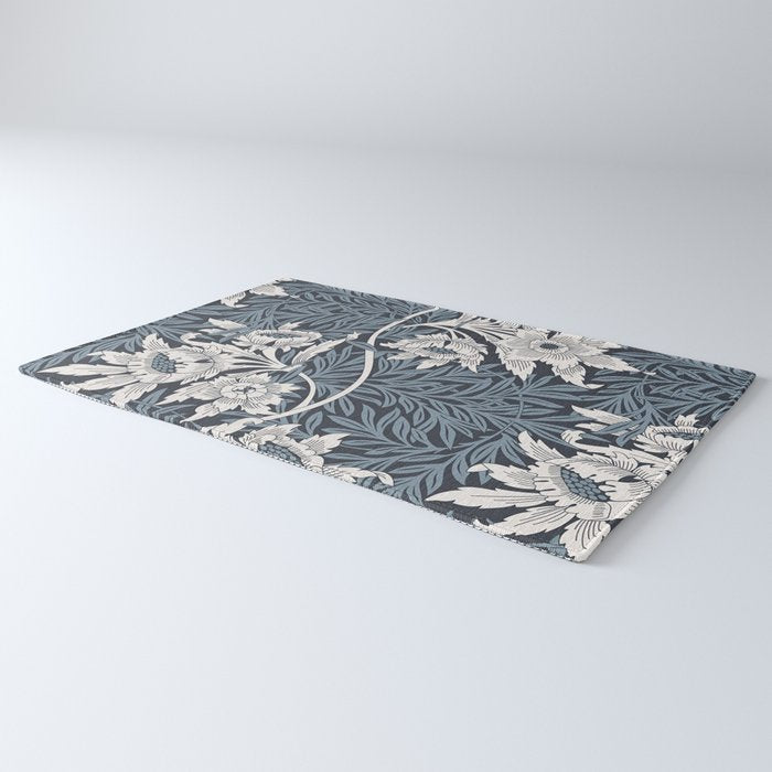 William Morris Tulip and Willow Navy Blue Rug Gallery Image 3