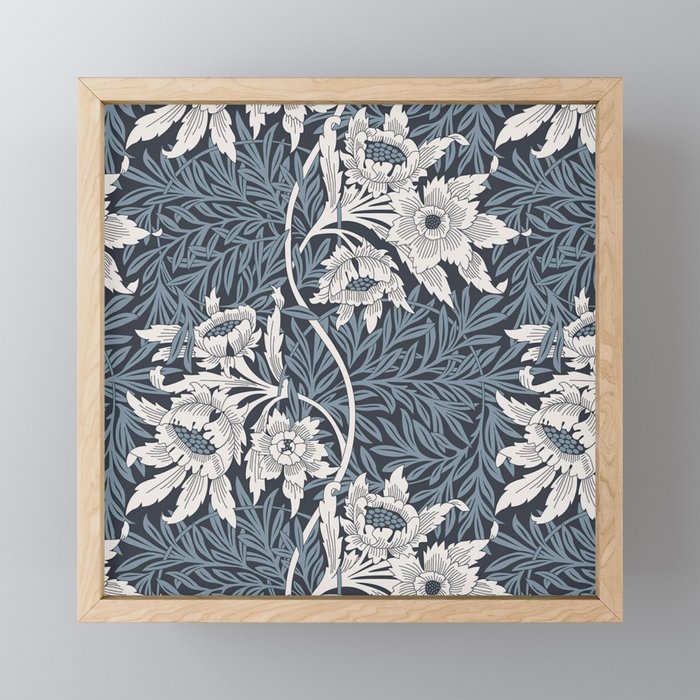 William Morris Tulip and Willow Navy Blue Mini Art Print Gallery Image 1