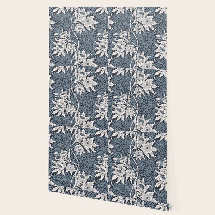 William Morris Tulip and Willow Navy Blue Wallpaper Gallery Image 2