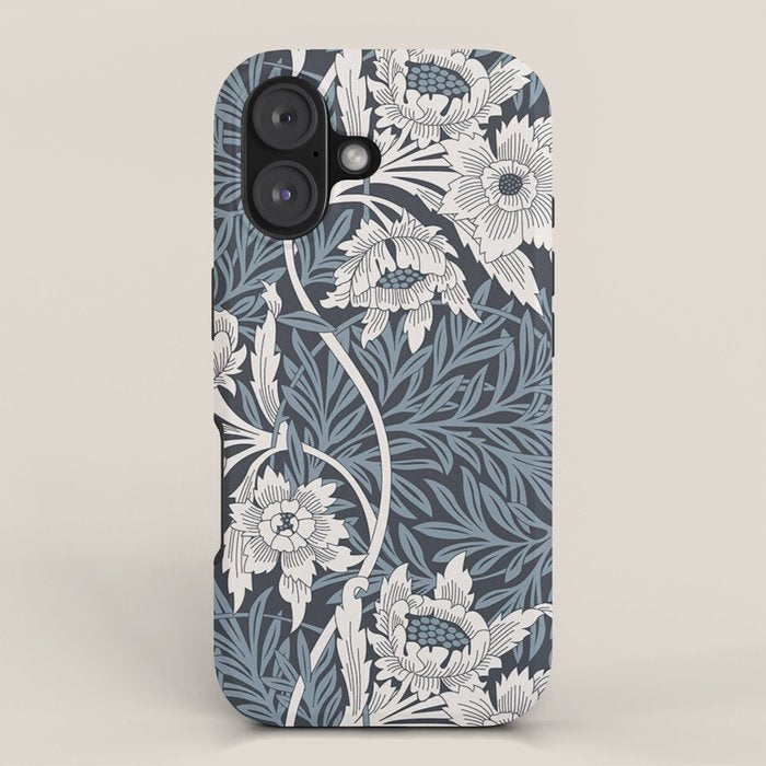 William Morris Tulip and Willow Navy Blue iPhone Case Gallery Image 1