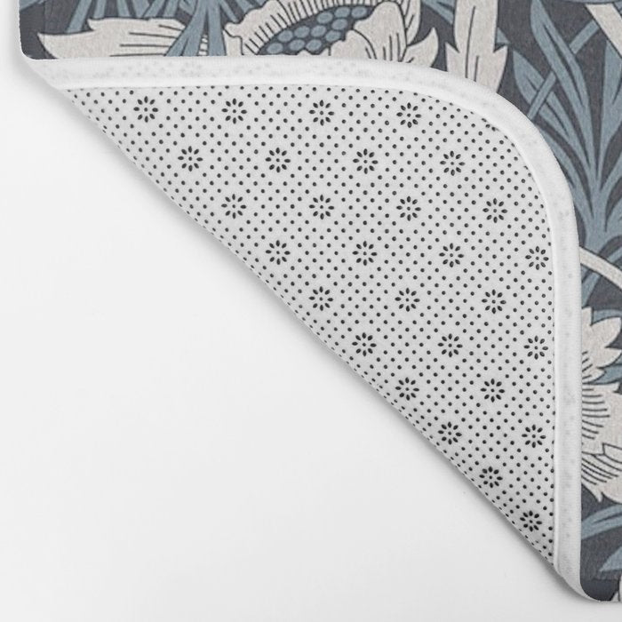 William Morris Tulip and Willow Navy Blue Bath Mat Gallery Image 2