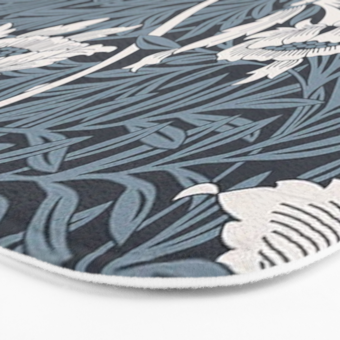 William Morris Tulip and Willow Navy Blue Bath Mat Gallery Image 3