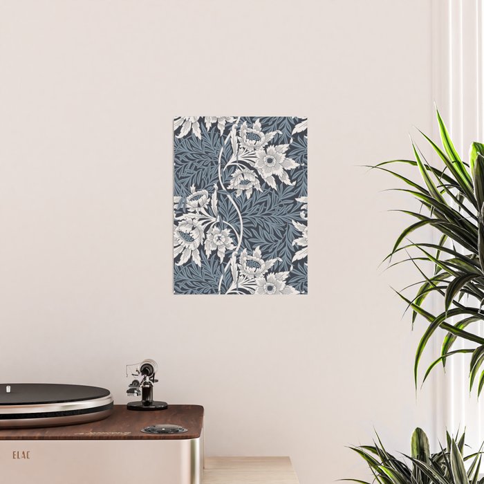 William Morris Tulip and Willow Navy Blue Poster Gallery Image 2