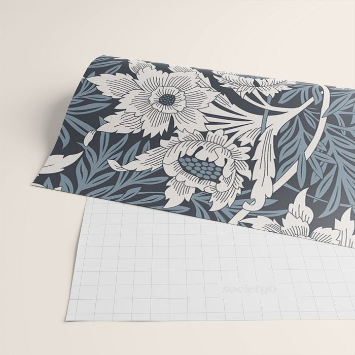 William Morris Tulip and Willow Navy Blue Wrapping Paper Gallery Image 2