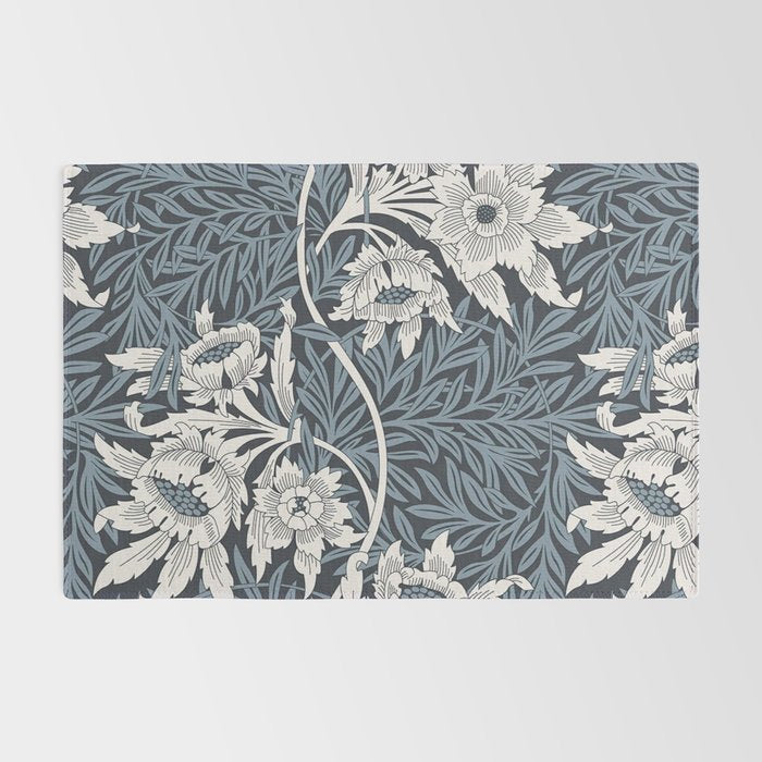 William Morris Tulip and Willow Navy Blue Rug Gallery Image 2