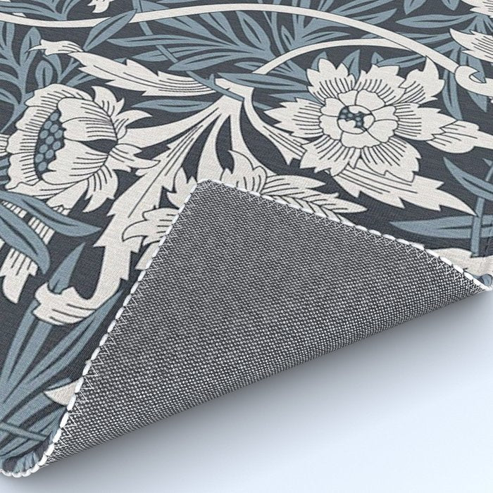 William Morris Tulip and Willow Navy Blue Rug Gallery Image 4