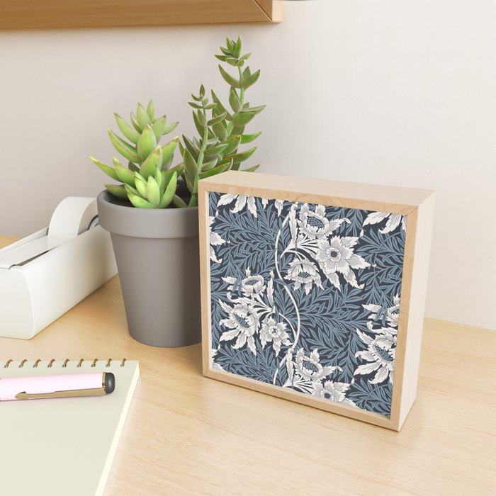 William Morris Tulip and Willow Navy Blue Mini Art Print Gallery Image 2