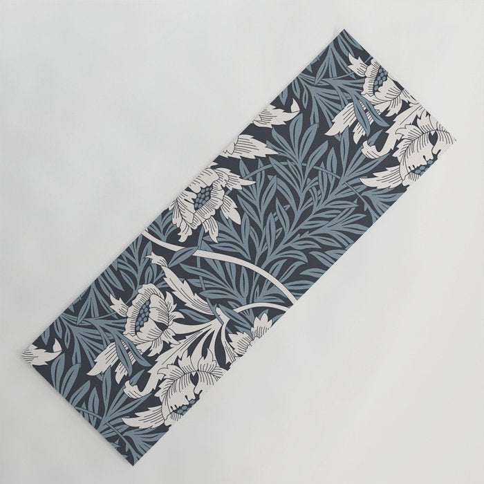 William Morris Tulip and Willow Navy Blue Yoga Mat Gallery Image 1