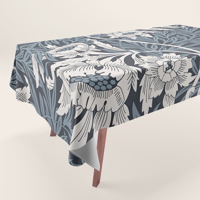 William Morris Tulip and Willow Navy Blue Tablecloth Gallery Image 1