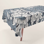 William Morris Tulip and Willow Navy Blue Tablecloth Gallery Image 1