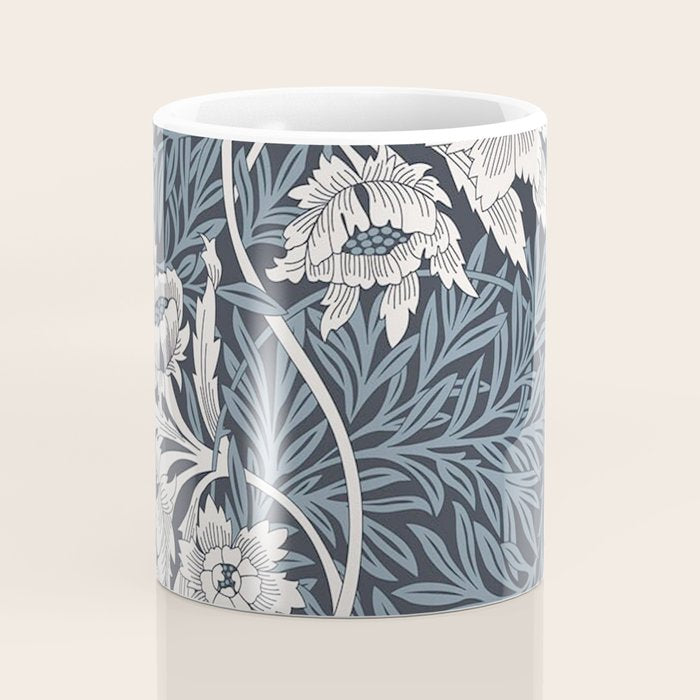 William Morris Tulip and Willow Navy Blue Coffee Mug Gallery Image 4