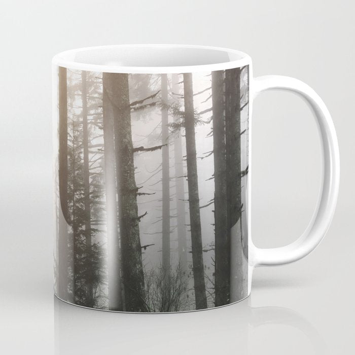 Pacific Northwest Forest Fog Adventures Coffee Mug Gallery Image 1