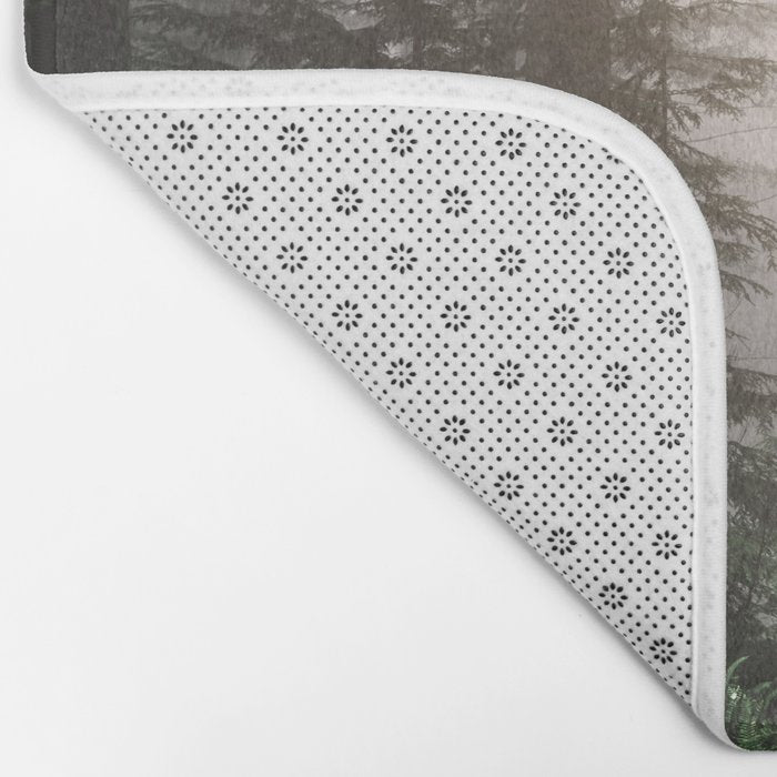 Pacific Northwest Forest Fog Adventures Bath Mat Gallery Image 2
