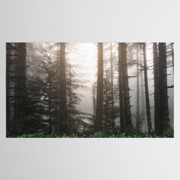 Pacific Northwest Forest Fog Adventures Tablecloth Gallery Image 2