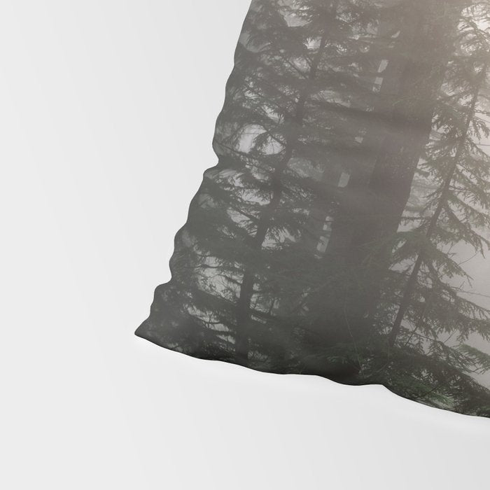 Pacific Northwest Forest Fog Adventures Pillow Sham Gallery Image 4