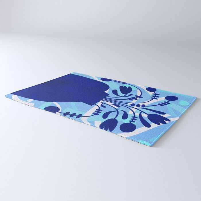 Blossom15-blue Rug Gallery Image 3