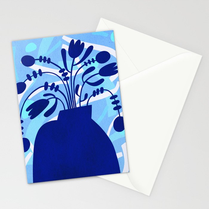 Blossom15-blue Stationery Card Gallery Image 2