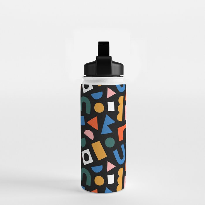Colorful abstract organic shape art pattern Water Bottle Gallery Image 2