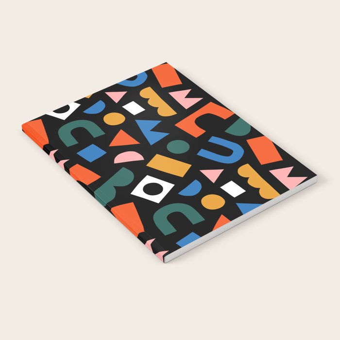 Colorful abstract organic shape art pattern Notebook Gallery Image 2