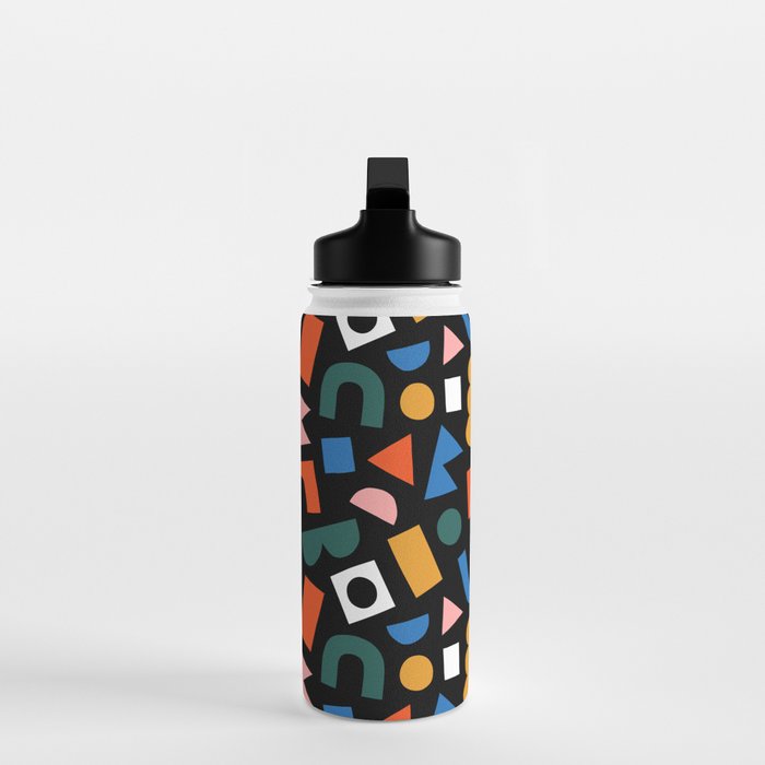 Colorful abstract organic shape art pattern Water Bottle Gallery Image 3