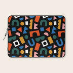 Colorful abstract organic shape art pattern Laptop Sleeve Gallery Image 1