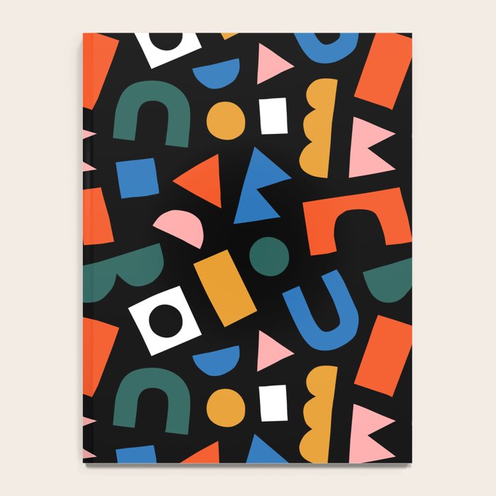 Colorful abstract organic shape art pattern Notebook Gallery Image 4