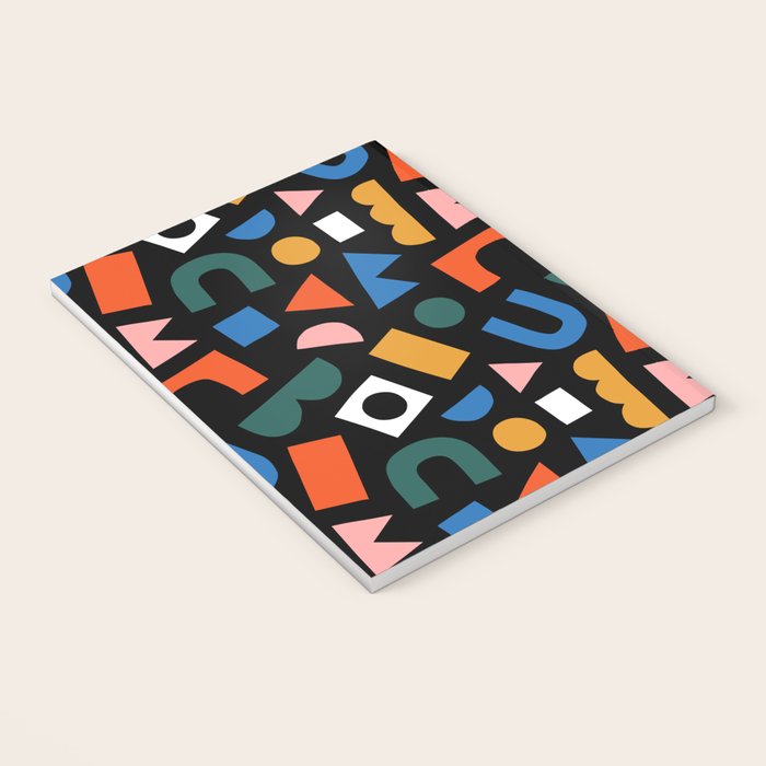 Colorful abstract organic shape art pattern Notebook Gallery Image 3