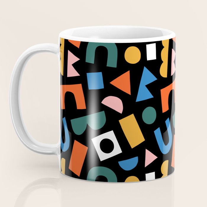 Colorful abstract organic shape art pattern Coffee Mug Gallery Image 3