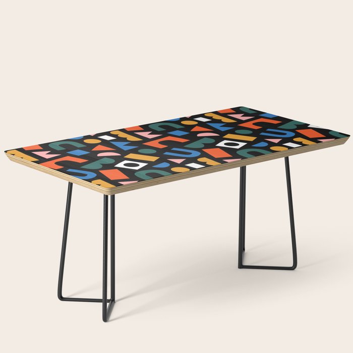 Colorful abstract organic shape art pattern Coffee Table Gallery Image 1