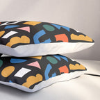 Colorful abstract organic shape art pattern Pillow Sham Gallery Image 3