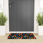 Colorful abstract organic shape art pattern Welcome Mat Gallery Image 3